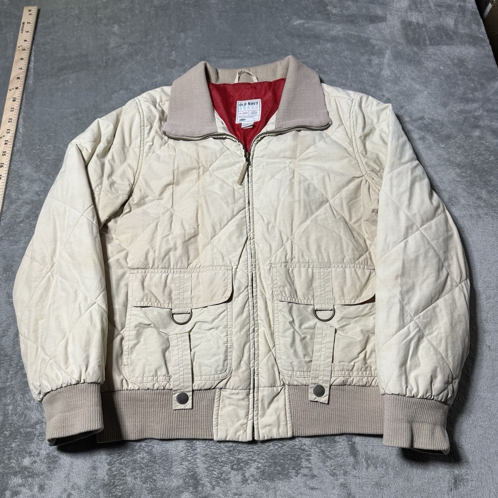 VTG Y2K Old Navy Faded Quilt Utility‎ Jacket Womens Size XL RARE Grunge Workwear